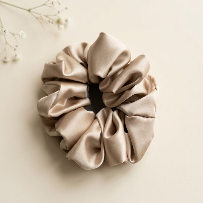 Šilkinė plaukų gumytė „Karamelė“ – 4,5 cm