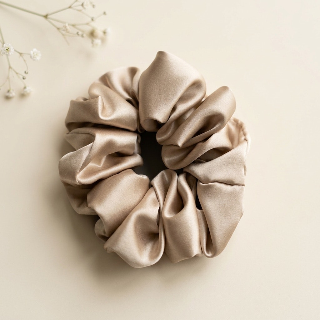 Šilkinė plaukų gumytė „Karamelė“ – 4,5 cm