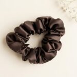 Šilkinė plaukų gumytė „Espresso“ – 3 cm – 1