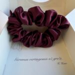 Šilkinė plaukų gumytė „Burgundija“ – 3 cm – 3